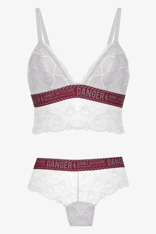 Koza Danger Yazılı Süngerli Bralet Takım - 80227