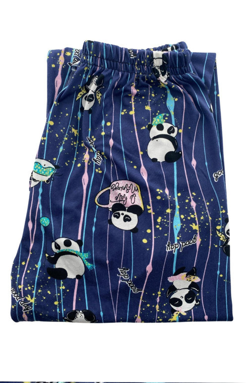Kadın Panda Desenli Good Day Yazılı Pijama Altı Milan -3010