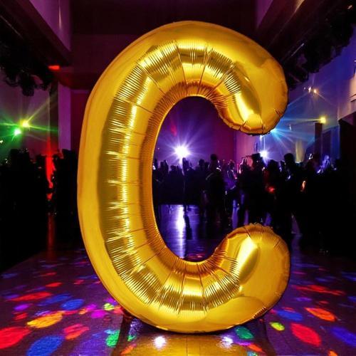 VIP YÜKSEK KALİTE 1 METRE GOLD C HARFİ FOLYO BALON GOLD C HARF BALON HELYUM GAZINA UÇAN BALONA UYGUN