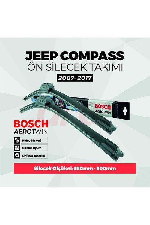 JEEP Compass Ön Silecek Takımı (Haz. 2017 - Mar. 2021) | Bosch Aerotwin | 2'li Set