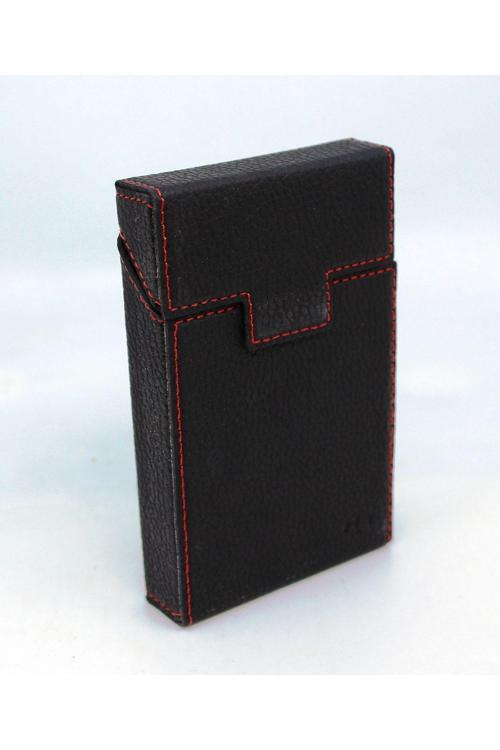 > Sigara Kutusu / Kılıfı - Deri Ve El Yapımı - Xlarge / Siyah