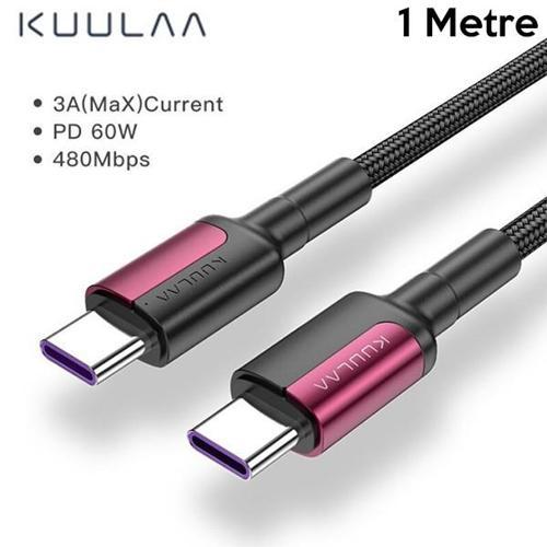 KUULAA Type C Type-C PD 60W QC4.0 Hizli Sarj ve Data Kablosu 1Metre