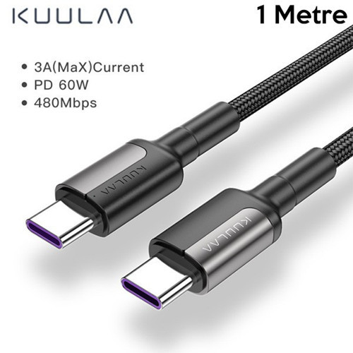 KUULAA Type C Type-C PD 60W QC4.0 Hizli Sarj ve Data Kablosu 1Metre
