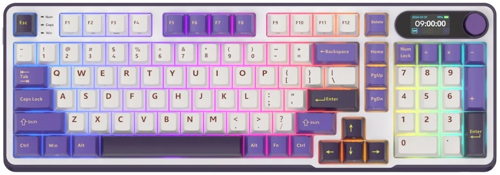 S98 Beyaz-Mavi RGB Kablosuz US Gaming Klavye