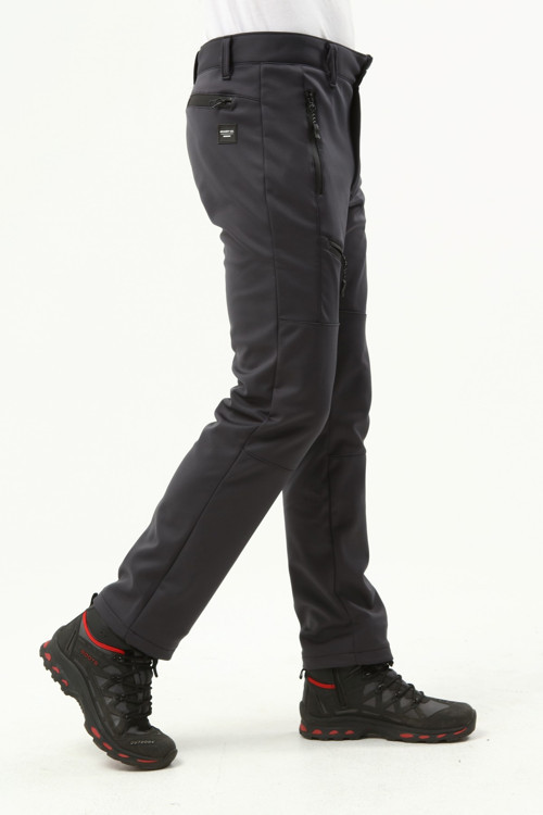 Erkek İçi Polarlı Tactical Outdoor Su Geçirmez Koyu Gri Softshell Pantolon