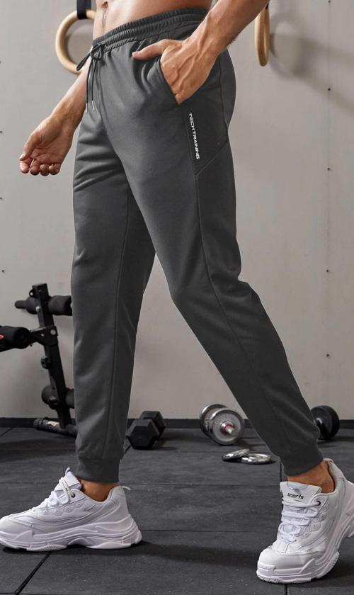 Erkek Dar Paça Running Hafif Koşucu Fitness Gym Athletic Dalgıç Kumaş Spor Eşofman Altı