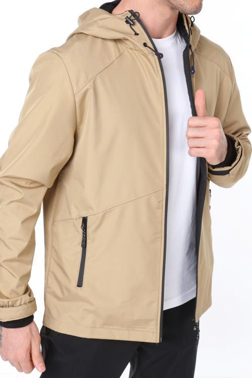 Erkek Rüzgarlık/Yağmurluk Outdoor Omuz Detaylı Mevsimlik Füme Spor Ceket