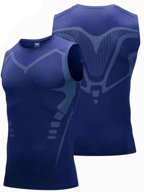 Erkek Fitness Hızlı Kuruma Nefes Alabilen Çapraz Daraltma Tipi Kolsuz Spor T-shirt