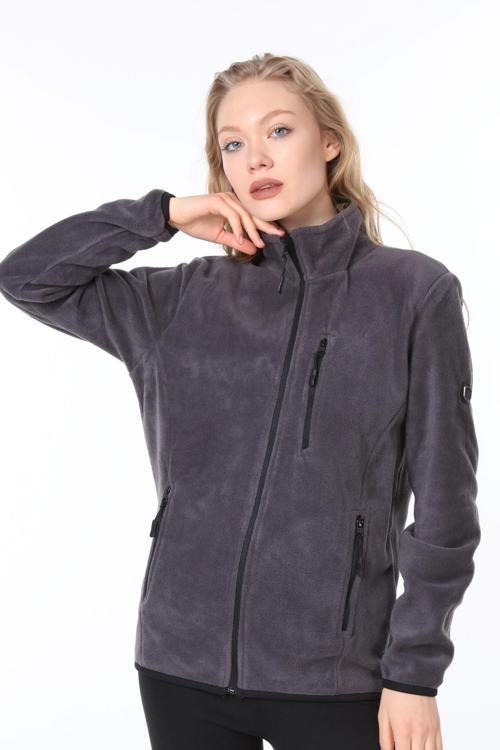 GHASSYCO. KADIN TAM FERMUARLI POLAR CEKET