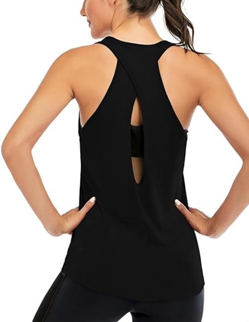 Kadın Cross Running Çapraz Sırtı Açık Antrenman Yoga Spor Atlet Tank Tops 1782