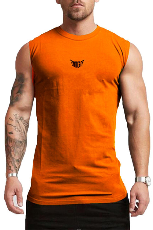 Erkek Nem Emici Hızlı Kuruma Atletik Teknik Performans Sporcu Sıfır Kol T-shirt