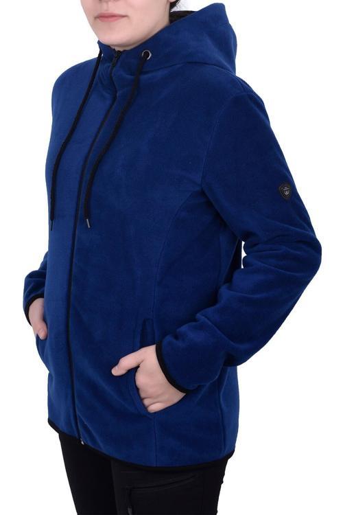 KADIN KAPŞONLU  FERMUARLI POLAR SWEATSHİRT