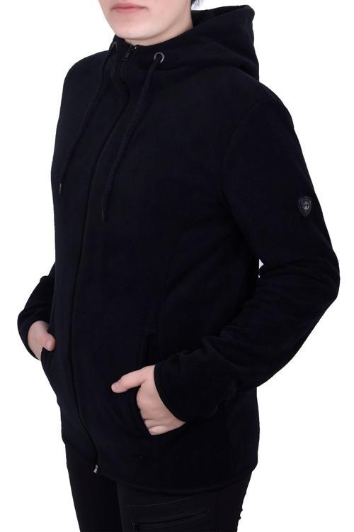 KADIN KAPŞONLU  FERMUARLI POLAR SWEATSHİRT