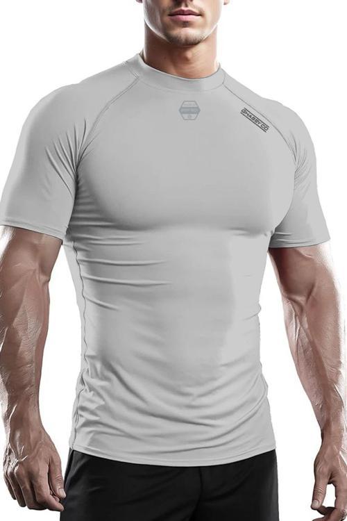 Erkek Premium Nefes Alabilen Hızlı Kuruma Koşu Fitness Reflektör Armalı Spor T-shirt
