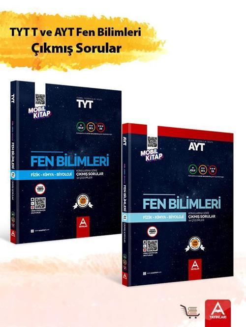 A Yayınları AYT ve TYT Fen Bilimleri Çıkmış Sorular Seti Konularına Ve Zorluk Seviyesine Göre Sıralanmış