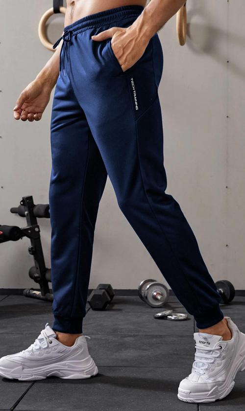 Erkek Dar Paça Running Hafif Koşucu Fitness Gym Athletic Dalgıç Kumaş Spor Eşofman Altı