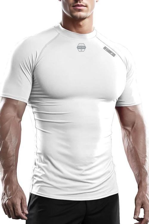 Erkek Premium Nefes Alabilen Hızlı Kuruma Koşu Fitness Reflektör Armalı Spor T-shirt