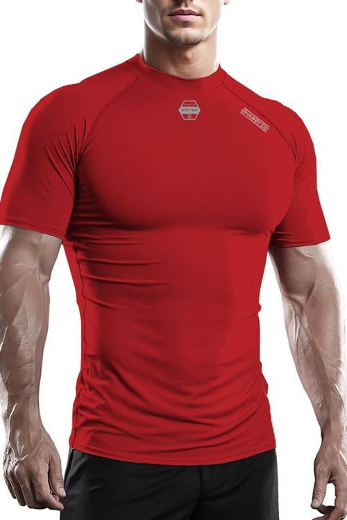 Erkek Premium Nefes Alabilen Hızlı Kuruma Koşu Fitness Reflektör Armalı Spor T-shirt