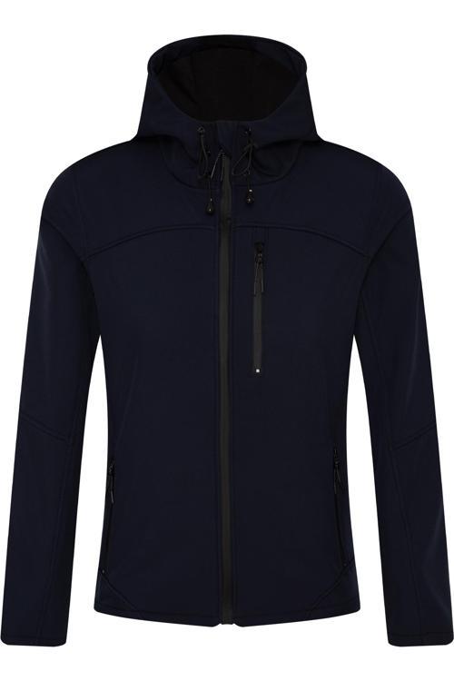 Kadın Su Rüzgar Geçirmez Softshell Mavi Spor Mont