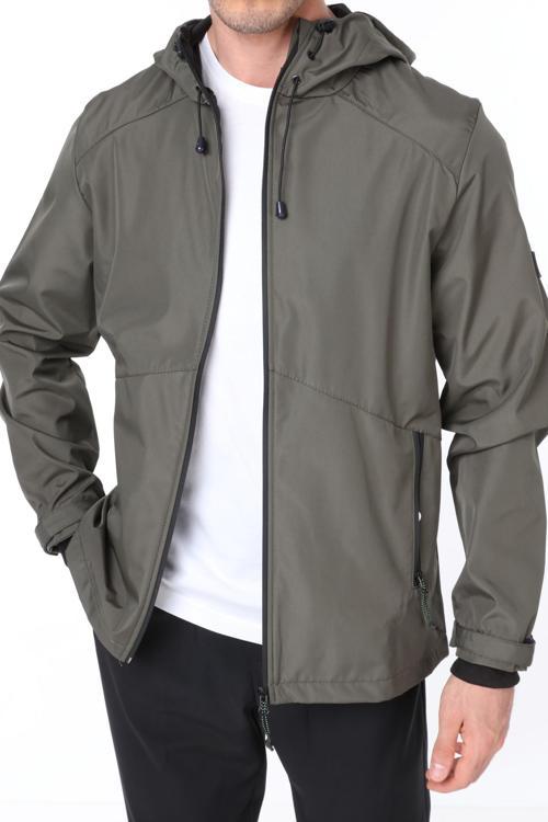 Erkek Rüzgarlık/Yağmurluk Outdoor Omuz Detaylı Mevsimlik Füme Spor Ceket