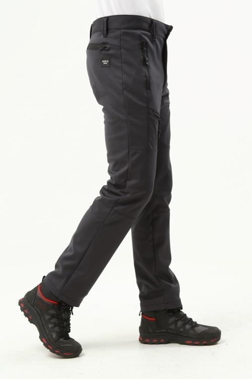 Erkek İçi Polarlı Tactical Outdoor Su Geçirmez Koyu Gri Softshell Pantolon