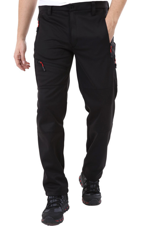 Erkek İçi Polarlı Tactical Outdoor Su Geçirmez Koyu Gri Softshell Pantolon