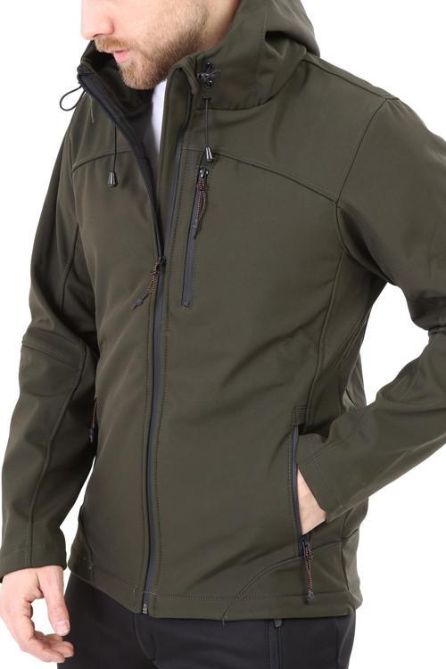 Erkek İçi Polarlı Su ve Rüzgar Geçirmez Softshell Spor Mont