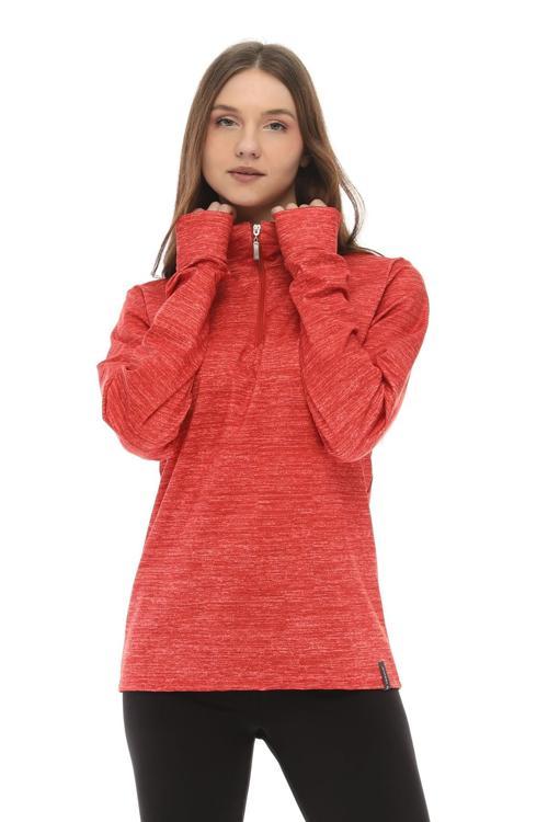Kadın Running Nem Emici UV Güneşten Koruma Parmaklık Detaylı Uzun Kollu Outdoor Spor Tshirt