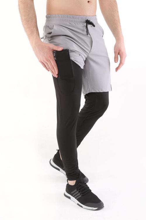 Erkek Running Compression Hızlı Kuruma Micropoly Halısaha Antrenman Gym Fitness Koşu Uzun Taytlı Şort