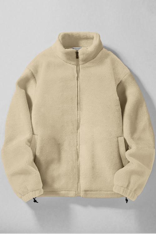 Erkek Alaska Regular Peluş Sherpa Kışlık  Tam Fermuarlı Polar Sweatshirt