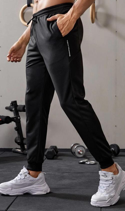 Erkek Dar Paça Running Hafif Koşucu Fitness Gym Athletic Dalgıç Kumaş Spor Eşofman Altı