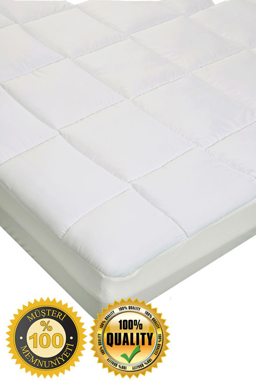 Yatak Yatak Pedi Yatak Koruyucu Yatak Şiltesi %100 Micro Pamuklu Kumaş 400 Gram Full Kenar Fitted