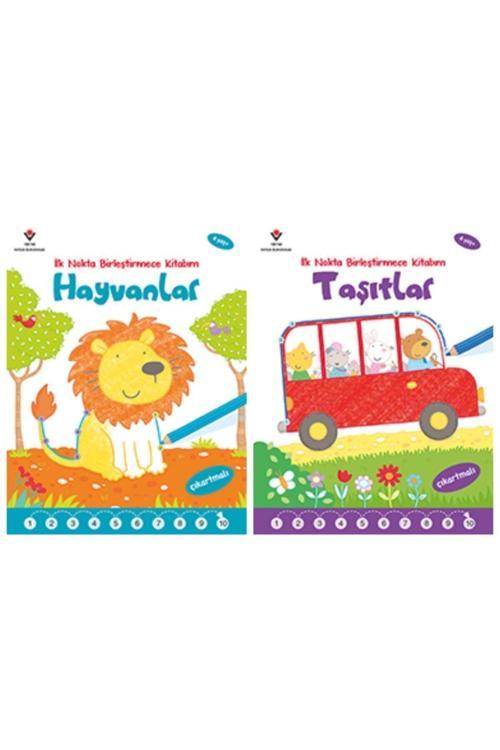 Tübitak Yayınları Ilk Nokta Birleştirme Kitaplarım Hayvanlar-Taşıtlar 4+ Yaş (2 Kitap) Set