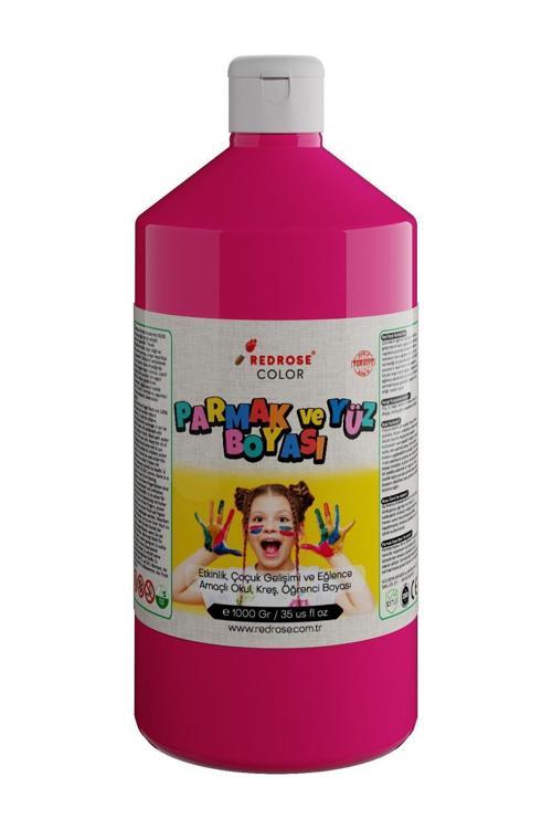 Fuşya Parmak Boyası 1000Gr, Yıkanabilir, Toksik İçermez, Çocuk Okul Kreş İçin