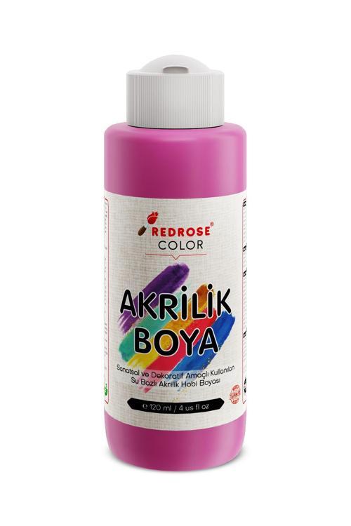 Pembe Akrilik Boya 120 Ml Sanatsal, Dekoratif, Hobi Amaçlı, Canlı Renkler