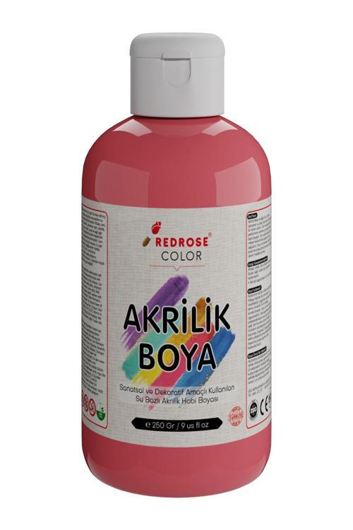 Pembe Akrilik Boya 250Gr Sanatsal, Dekoratif, Hobi Amaçlı, Canlı Renkler
