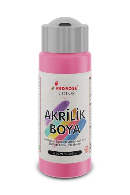 Pembe Akrilik Boya 60 Ml Sanatsal, Dekoratif, Hobi Amaçlı, Canlı Renkler