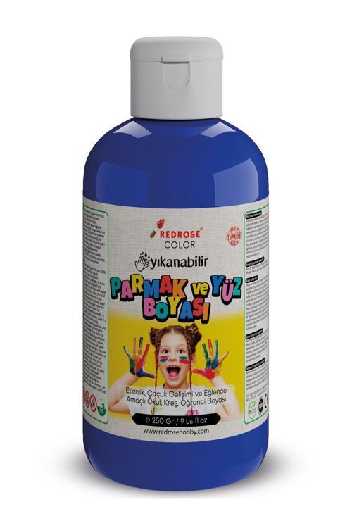 Mavi Parmak Boyası 250Gr Yıkanabilir, En-71 Sertifikalı, Toksik İçermez, Çocuk Okul Kreş İçin