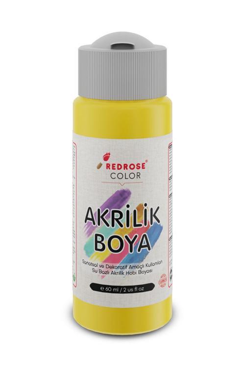 Sarı Akrilik Boya 60 Ml Sanatsal, Dekoratif, Hobi Amaçlı, Canlı Renkler