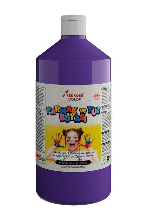Mor Parmak Boyası 1000Gr, Yıkanabilir, Toksik İçermez, Çocuk Okul Kreş İçin