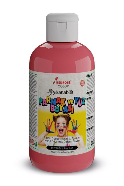 Pembe Parmak Boyası 250Gr Yıkanabilir, En-71 Sertifikalı, Toksik İçermez, Çocuk Okul Kreş İçin