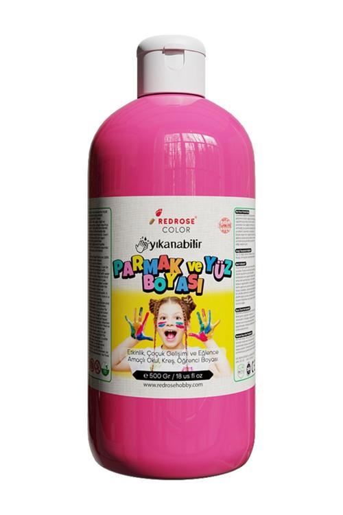 Pembe Parmak Boyası 500Gr Yıkanabilir, En-71 Sertifikalı, Toksik İçermez, Çocuk Okul Kreş İçin