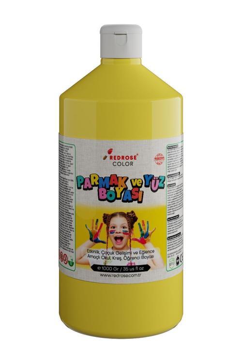 Sarı Parmak Boyası 1000Gr, Yıkanabilir, Toksik İçermez, Çocuk Okul Kreş İçin