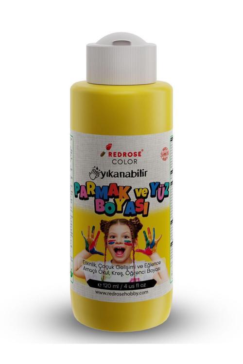 Sarı Parmak Boyası 120Ml Yıkanabilir, En-71 Sertifikalı, Toksik İçermez, Çocuk Okul Kreş İçin
