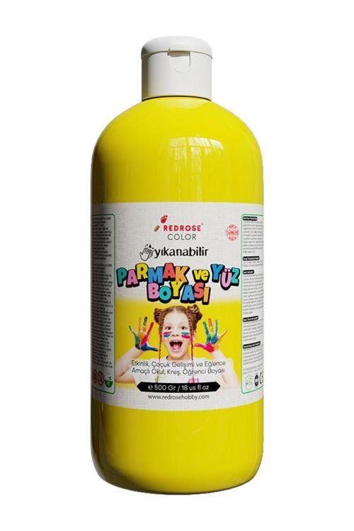 Sarı Parmak Boyası 500Gr Yıkanabilir, En-71 Sertifikalı, Toksik İçermez, Çocuk Okul Kreş İçin