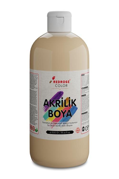 Ten Rengi Akrilik Boya 500Gr, Dekoratif Hobi Amaçlı Sanatsal Canlı Renkler