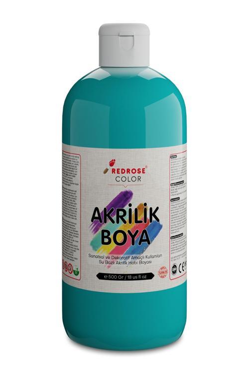 Turkuaz Akrilik Boya 500 Gr Sanatsal, Dekoratif, Hobi Amaçlı, Canlı Renkler
