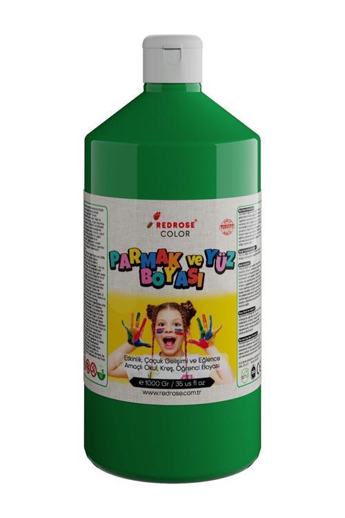 Yeşil Parmak Boyası 1000Gr, Yıkanabilir, Toksik İçermez, Çocuk Okul Kreş İçin