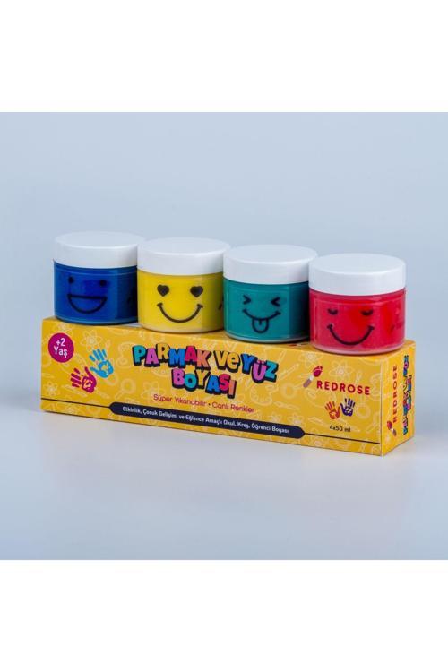 Parmak Ve Yüz Boyası 4X60Gr, Süper Yıkanabilir, Toksik Içermez, En71-3 Sertifikalı