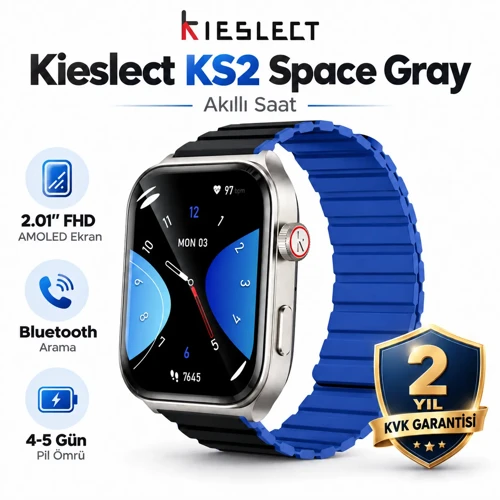 Ks2 Space Gray Akıllı Saat